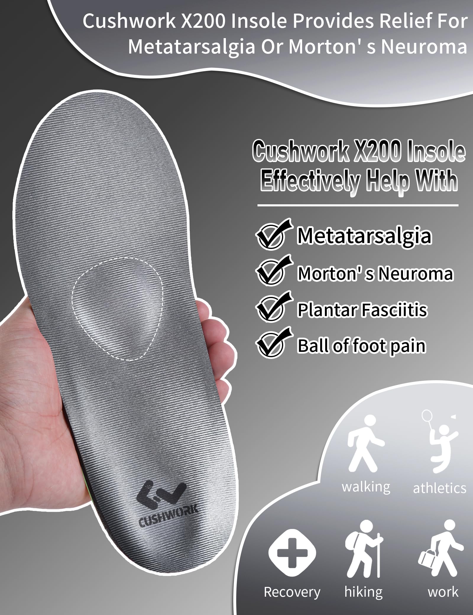 Cushwork Morton's Neuroma Shoe Inserts