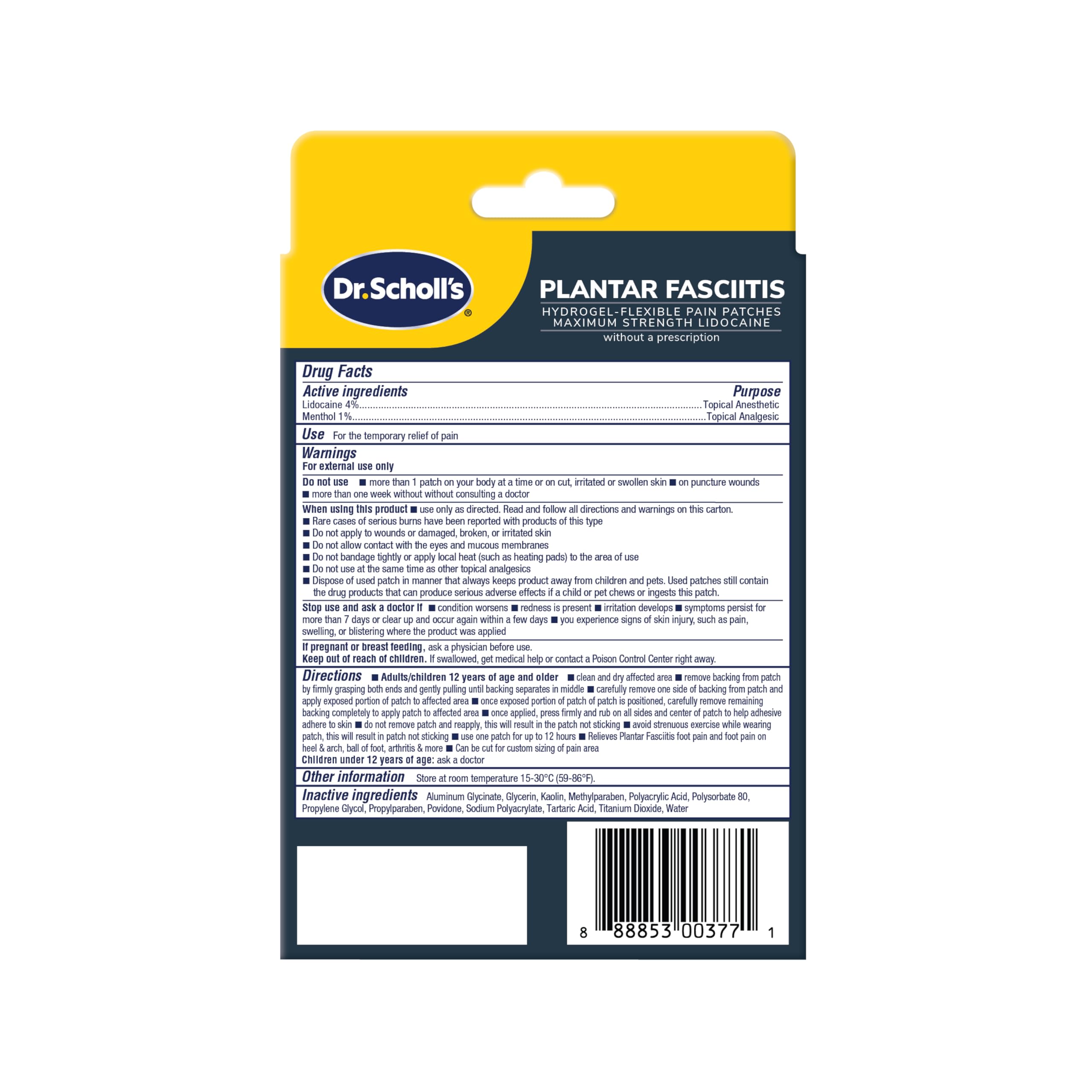 Dr. Scholl's Plantar Fasciitis Pain Patches