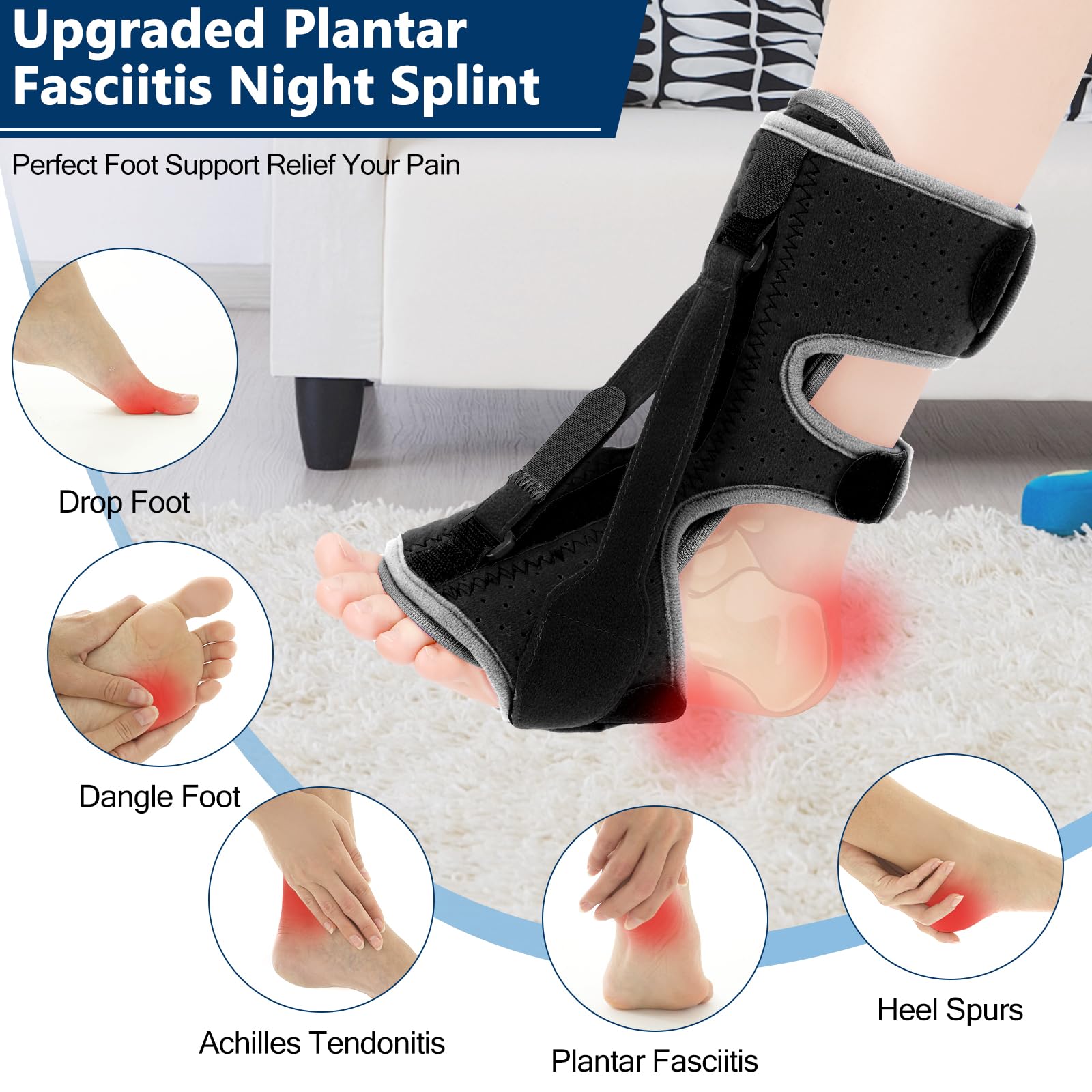 Enhanced Plantar Fasciitis Night Splint