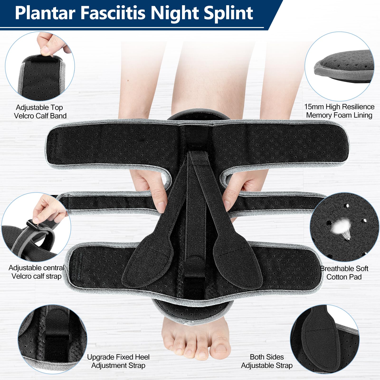 Enhanced Plantar Fasciitis Night Splint