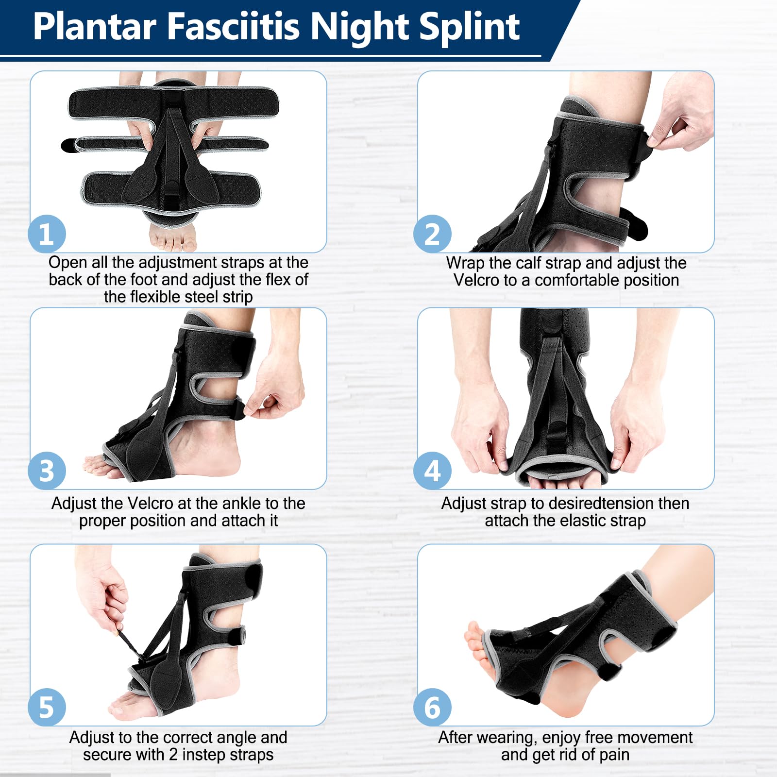 Enhanced Plantar Fasciitis Night Splint