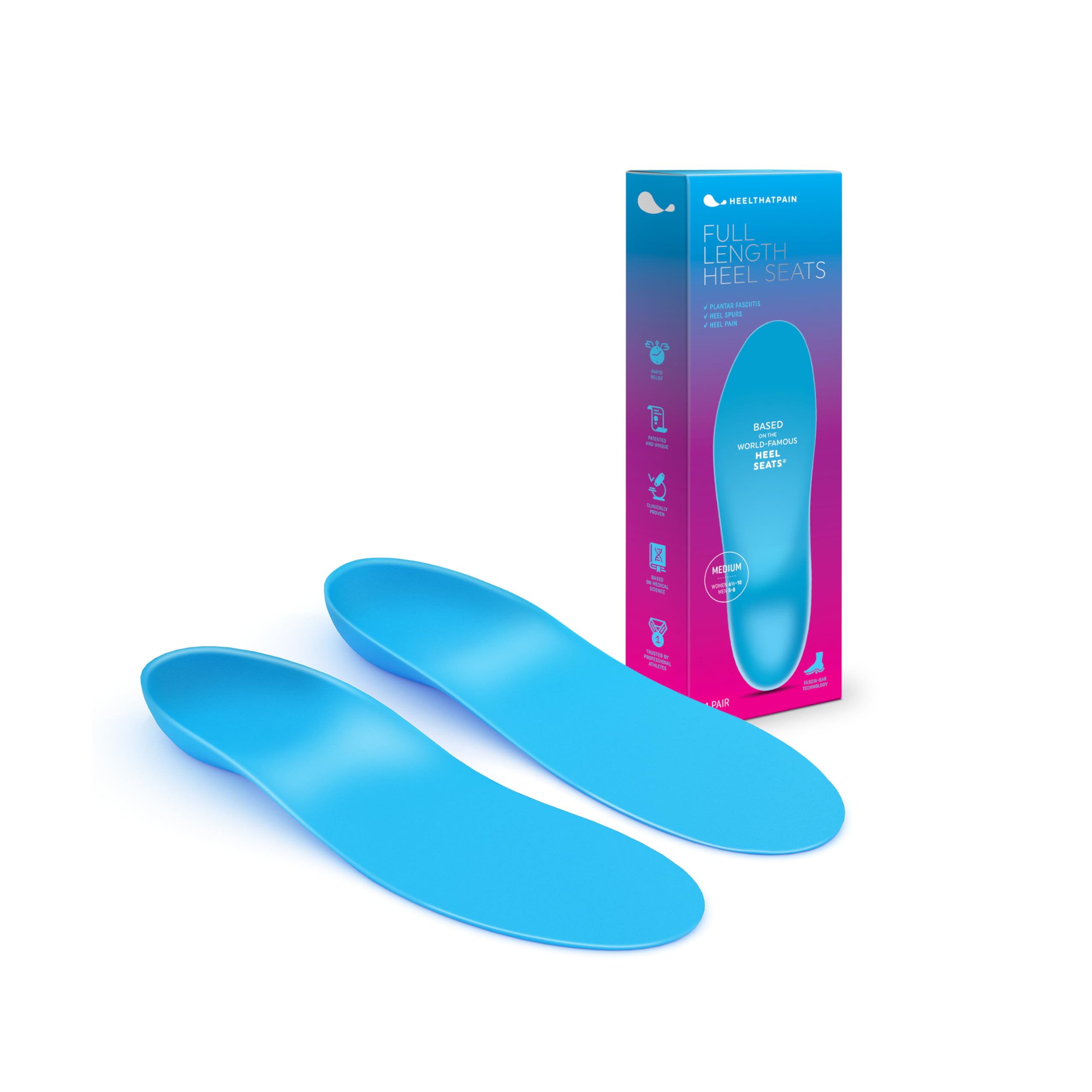 Heel Seats by Heel That Pain | Foot Orthotic Inserts | Heel Cups for Heel Pain, Plantar Fasciitis and Heel Spurs”]