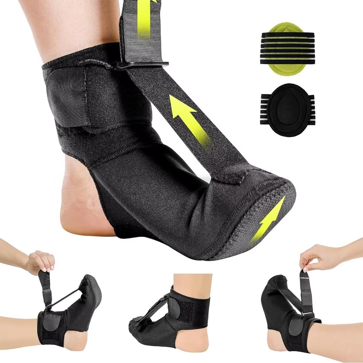 Plantar Fasciitis Relief Night Splint,Planters Facetious Brace Relief with Arch Support for Sleeping, Foot Drop ,Achilles Tendonitis ,Planters Facetious Relief Night Sling for Women & Men(Medium)”]