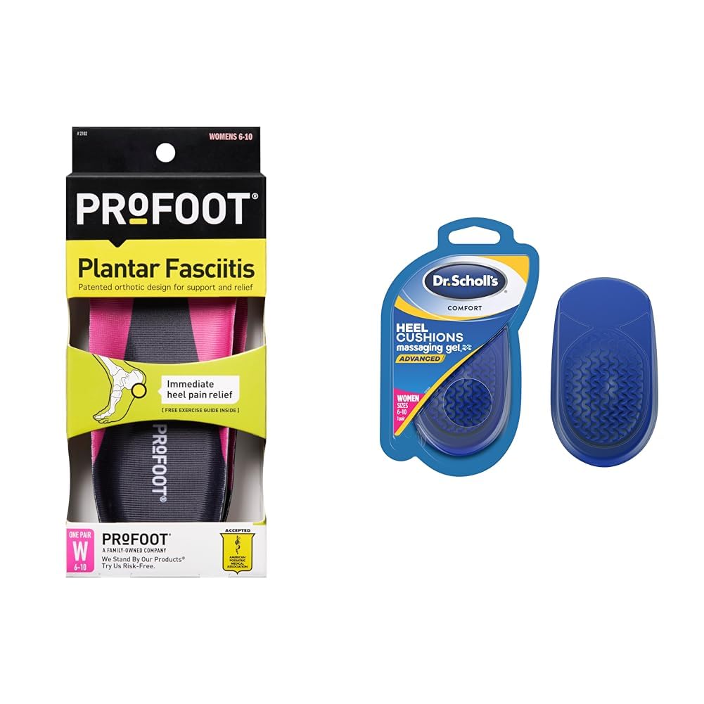 Profoot Orthotic Insoles For Plantar Fasciitis & Heel Pain, Women's 6-10, 1 Pair”]