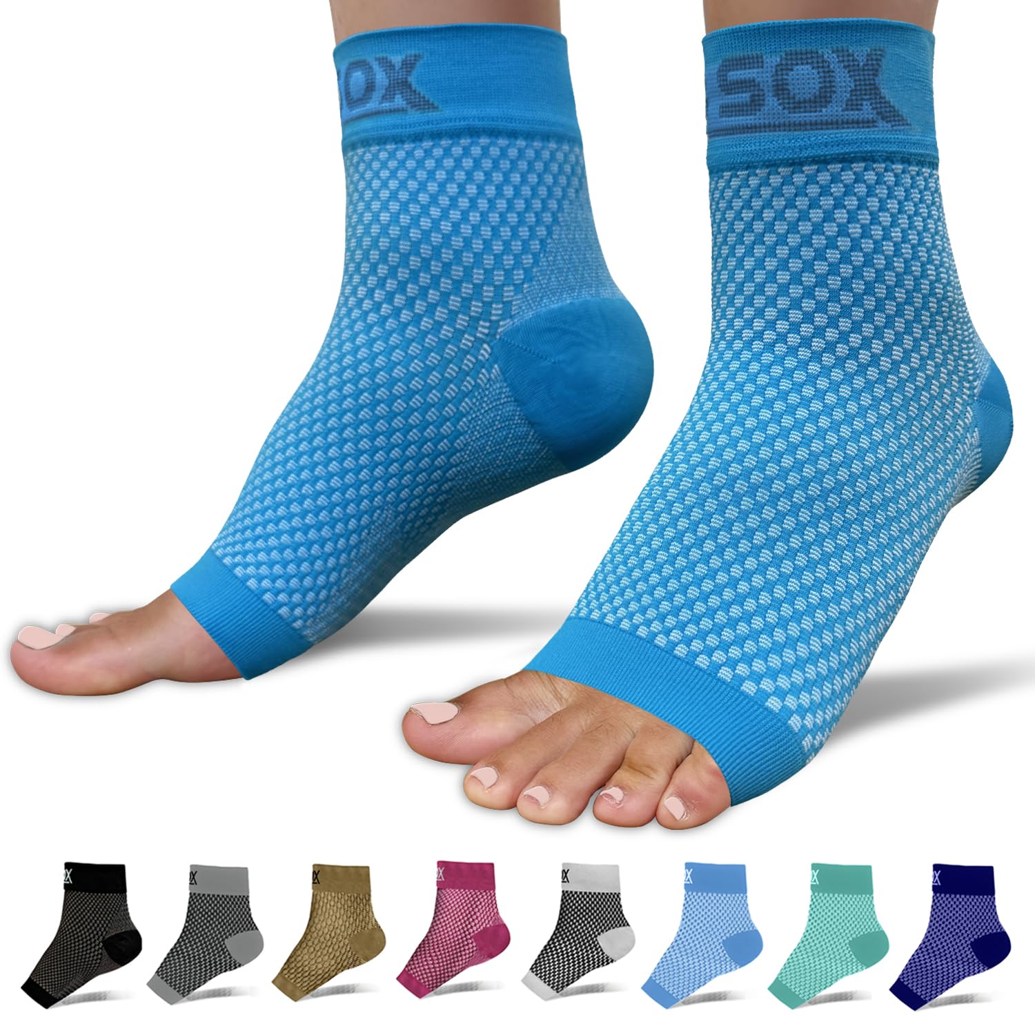 SB SOX Plantar Fasciitis Compression Socks – Plantar Fasciitis Relief for All Day Wear – Best Ankle Sleeve and Arch Support for Foot Pain and Comfort (Black, Medium)”]