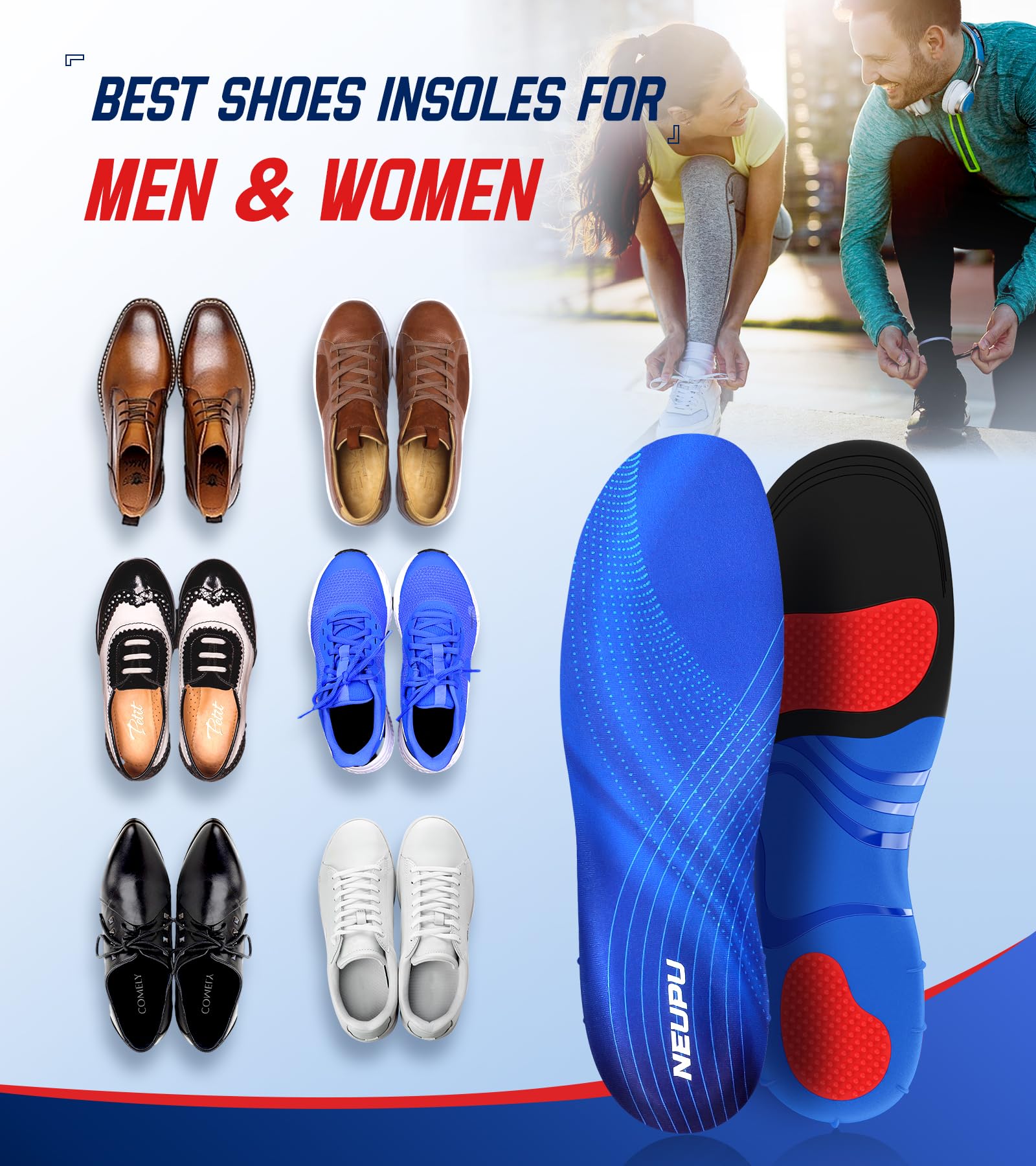 240+lbs Plantar Fasciitis Insoles Men Women, Comfort Heavy Duty High Arch Support Insoles for Pain Relief Absorb Shock, Work Boot Shoe Inserts Orthotic for Flat Feet, Pronation, Heel & Foot Pain