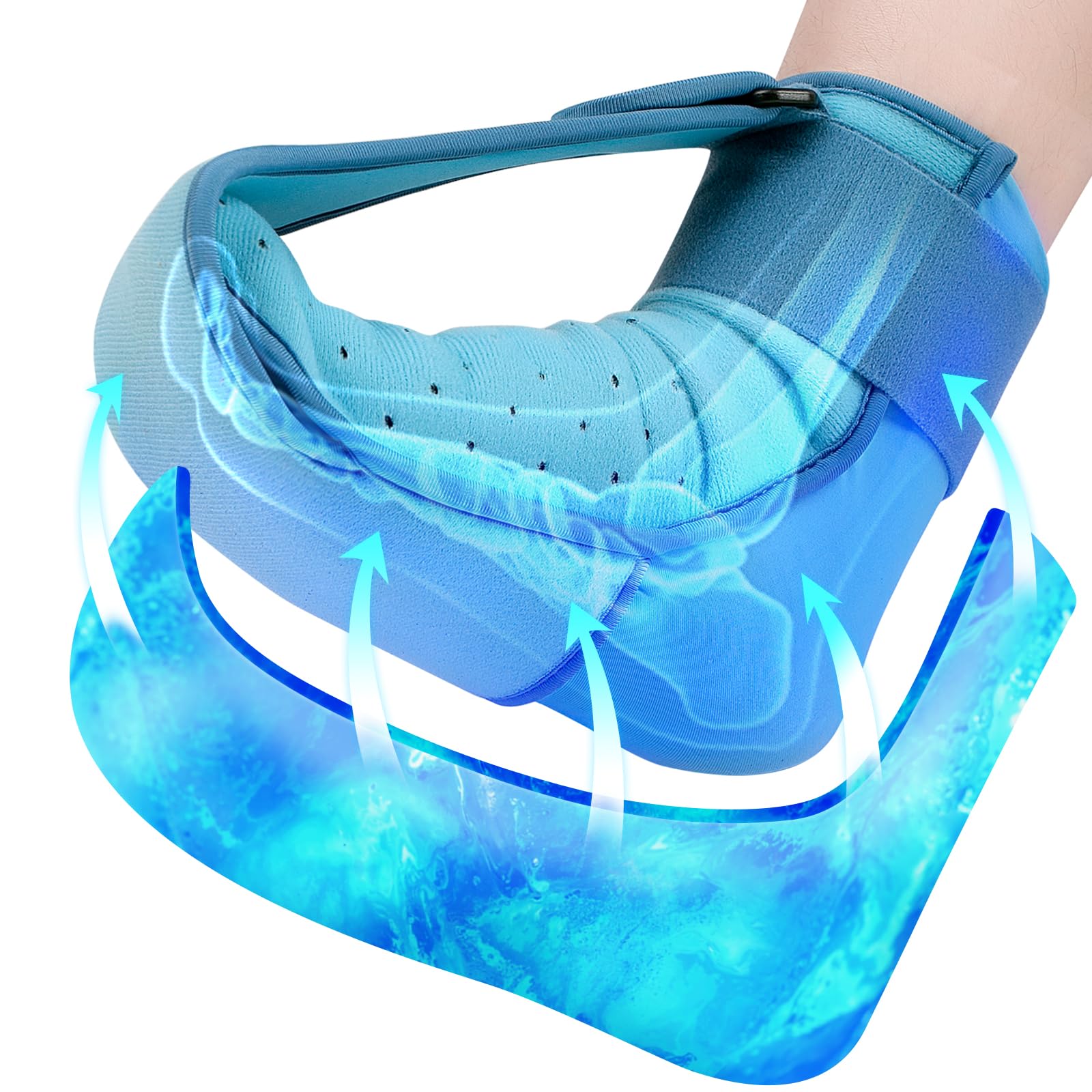 Tech Fun Plantar Fasciitis Night Splint, Foot Ice Pack Wrap for Plantar Fasciitis Relief, Plantar Fasciitis Brace for Men Women,Ankle Ice Pack for Achilles Tendonitis, Heel Spur, Foot Pain Large Size”]