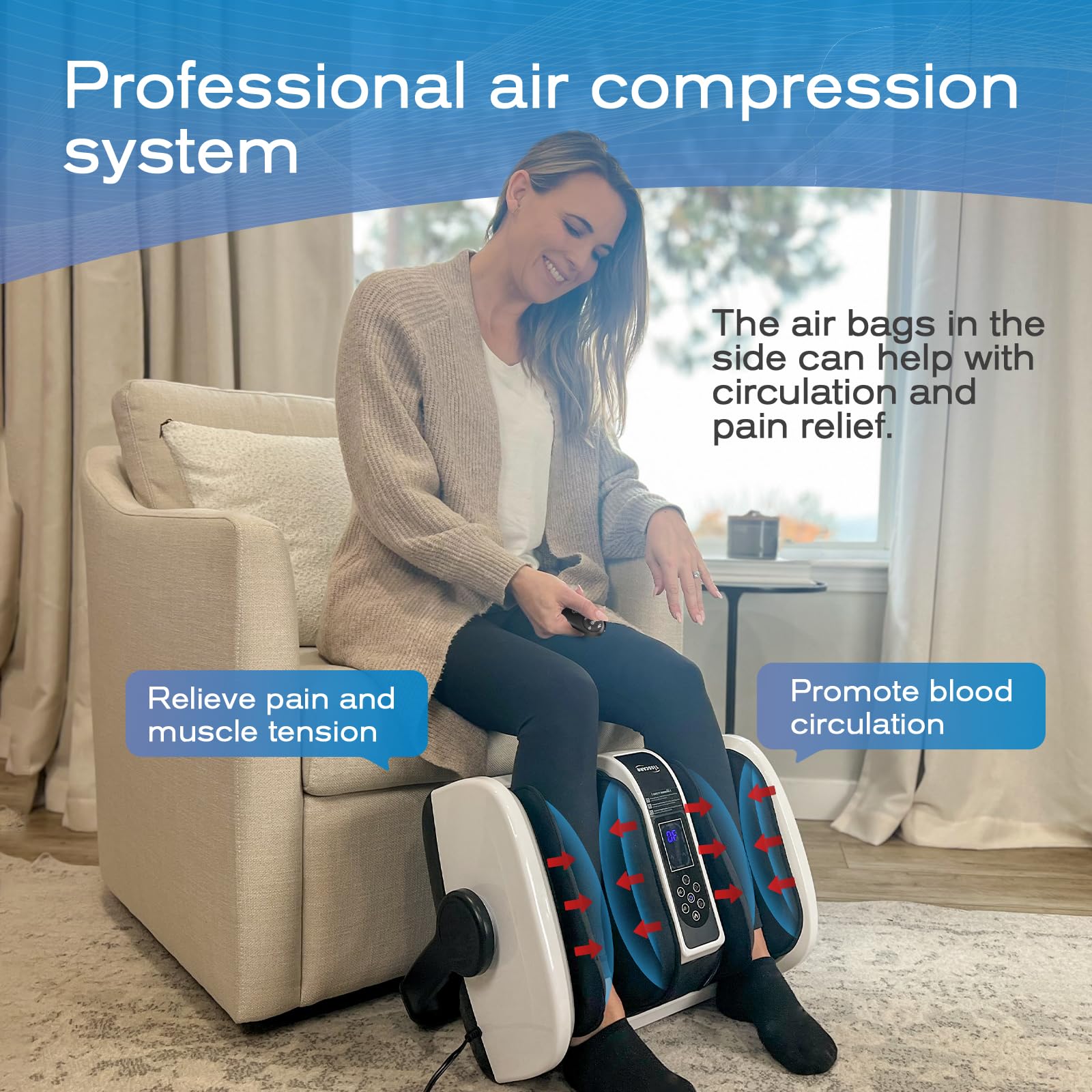 TISSCARE Foot Massager with Heat: FSA HSA Eligible Shiatsu Foot Massager for Plantar Fasciitis, Neuropathy, Circulation and Pain Relief for Foot Calf Gifts for Women Men